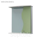 Шкаф-зеркало Флокс 60С бело-фисташковый правый