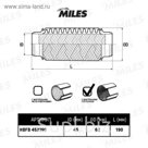 Труба гофрированная  MILES HBFB45X190