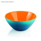Салатница My Fusion 20 см голубая/оранжевая