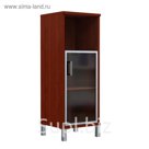 Шкаф-колонка средняя с малой стеклянной дверью BORN B 421.4(R), бургунди