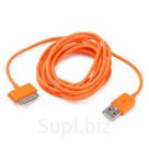 Цветной USB дата-кабель для Apple iPhone, iPad, iPod Оранжевый