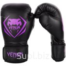 Перчатки боксерские Venum Contender Black Purple 12 унций