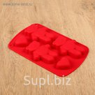 Форма для выпечки "Мишки с сердцами", 5 ячеек, цвета МИКС