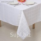 Скатерть "Этель" Геометрия150*250, цв.белый, пл. 192 г/м2, хл с ГМО