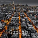 Фотообои "Огни города" (состоит из 3 частей), 2,7 х 2,7м