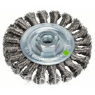 BS-KSUPSN100 d100 Кольцевая щётка BOSCH для угловых и прямых шлифмашин – пучки витой проволоки, нержавеющая, артикул 3165140389280BS