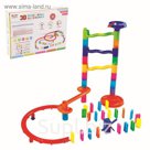 Конструктор "Турбо шарики", с элементами домино, 55 деталей