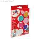 Полимерная глина запекаемая FIMO soft, набор 6 цветов по 42 г, половинчатые блоки