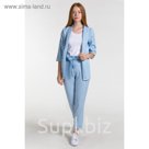 Костюм женский (пиджак, брюки) 200в, цвет голубой, р-р 42