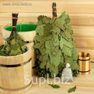 Веник для бани ЭКСТРА из кавказского дуба + запарка МЯТА (30гр)