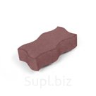 Тротуарная плитка Волна, красная, 70 мм