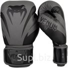 Перчатки боксерские Venum Impact Grey Black 14 унций