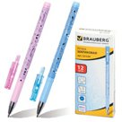 Ручка шариковая BRAUBERG «Узоры», корпус с печатью ассорти, узел 0,7 мм, линия 0,35 мм, синяя