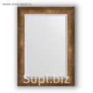 Зеркало с фацетом в багетной раме - состаренная бронза 66 мм, 52 х 72 см, Evoform