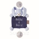 Игрушка подвеска мягкая Nattou Baby on board Alex Bibou Кролик