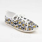 Кеды женские Ромашки черный р 38 5