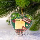 Ёлочный шар-сердце "Гармонии в семье", 8 см