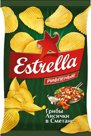 Чипсы Estrella картофельные рифленые со вкусом лисичек в сметане 60г