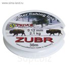 Леска Zubr-1, 30 м, d=0,12 мм