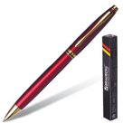 Ручка бизнес-класса шариковая BRAUBERG «De Luxe Red», корпус бордовый, золотистые детали, 1 мм, синяя