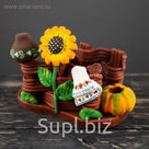 Салфетница "Забор с Подсолнухом"