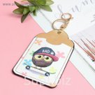 Футляр для карт «Совушки», 2 кармана, кольцо, карабин, цвет белый