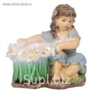 Фигурное кашпо "Лилия" голубое
