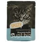 Влажный корм Tasty для кошек рыба в желе пауч 85 г