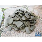 Камень для колодца черный плоский 30-100 мм