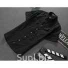 Черные мужские рубашки. Рубашки casual. Материал: ramie (рами - натуральная специальная крапива - очень прочная ткань).