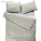 Постельное бельё THE EMPIRE GOLD LINE «Dots» дуэт, размер 250x270 см, 145x215 см-2шт.,50х70 см-2 шт., grey