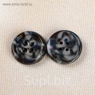 Пуговица декоративная, 4 прокола, 20мм, цвет синий