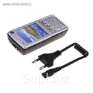 Фонарик с шокером-приколом «Телефон», 1 диод, зарядка от сети, серый