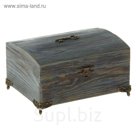 Шкатулка дерево "Камергер" с накладными элементами 16,5х13х8 см
