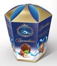 Конфеты в коробке Вдохновение с шоколадно-ореховым кремом и целым фундуком 150г