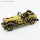 Фигурка "Ретромашина", коричнево-бежевая, дерево 12х30х12 см