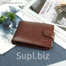 Портмоне мужское, 3 отдела, для карт, для монет, коричневый