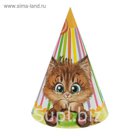 Колпак бумажный "Котенок" (набор 6 шт)