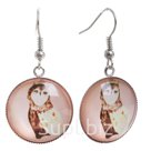 Серьги из стекла Candy сова цветные в серебре