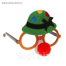 Очки-маска "Очаровашка", с красным носом