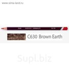 Карандаш художественный цветной Derwent Coloursoft №C630 Коричневая земля 701015