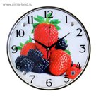 Часы настенные круглые "Клубника", 30х30 см микс
