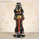 Копилка "Собака Олигарх", глянец, черно-коричневый