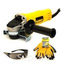 Шлифмашина УШМ DWE 4051 G DeWalt защитные очки и перчатки с защитным покрытием