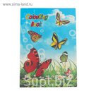 Раскраска формат А5 10 листов с наклейками Бабочки