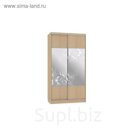 Шкаф-купе Рио 6 Цветы-2 (полки справа), 604х1200х2305, Дуб сонома