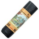 Мешки для мусора, 120 л, черные, в рулоне 10 шт., ПНД, 15 мкм, 70?110 см, стандарт, КОНЦЕПЦИЯ БЫТА