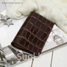 Обложка для паспорта, скат, цвет светло-коричневый