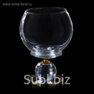 Подсвечник стекло на 1 свечу "Прозрачный шар" 12,5х8х8 см