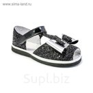 Туфли летние дошкольные праздничные арт. 3102, цвет чёрный, размер 28,5 (18 см)